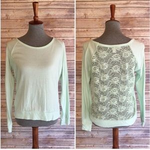 Lace Back Long Sleeve Tee